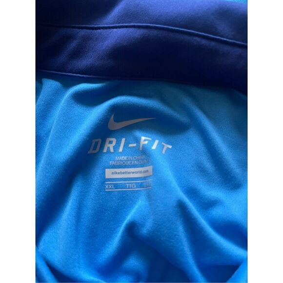 Nike Dri-Fit Mens Blue Short Sleeve Golf Polo Shirt Size 2XL - Picture 5 of 10